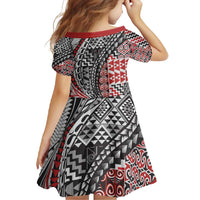 Aotearoa Maori Tribal Tattoo Family Matching Summer Maxi Dress and Hawaiian Shirt Kowhaiwhai Taniko Patchwork Motifs LT9 - Polynesian Pride