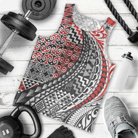 Aotearoa Maori Tribal Tattoo Men Tank Top Kowhaiwhai Taniko Patchwork Motifs LT9 - Polynesian Pride