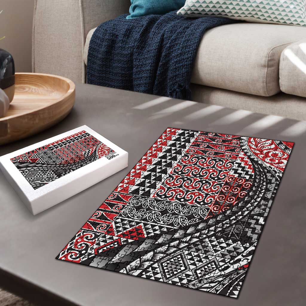 Aotearoa Maori Tribal Tattoo Puzzle Kowhaiwhai Taniko Patchwork Motifs - Polynesian Pride