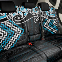 Blue Aotearoa Tukutuku Manawa Tapu Back Car Seat Cover Ta Moko Toi Maori LT9 - Polynesian Pride
