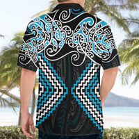 Blue Aotearoa Tukutuku Manawa Tapu Hawaiian Shirt Ta Moko Toi Maori LT9 - Polynesian Pride