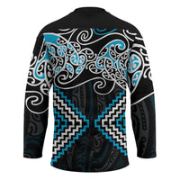 Blue Aotearoa Tukutuku Manawa Tapu Hockey Jersey Ta Moko Toi Maori LT9 - Polynesian Pride