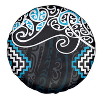Blue Aotearoa Tukutuku Manawa Tapu Spare Tire Cover Ta Moko Toi Maori LT9 - Polynesian Pride