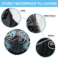 Blue Aotearoa Tukutuku Manawa Tapu Spare Tire Cover Ta Moko Toi Maori LT9 - Polynesian Pride
