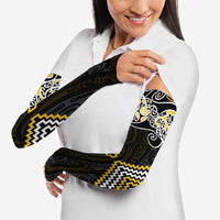 Gold Aotearoa Tukutuku Manawa Tapu Arm Sleeves Ta Moko Toi Maori LT9 - Polynesian Pride