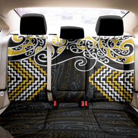 Gold Aotearoa Tukutuku Manawa Tapu Back Car Seat Cover Ta Moko Toi Maori LT9 - Polynesian Pride