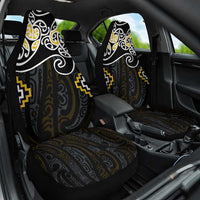 Gold Aotearoa Tukutuku Manawa Tapu Car Seat Cover Ta Moko Toi Maori LT9 One Size Gold - Polynesian Pride