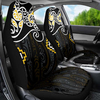 Gold Aotearoa Tukutuku Manawa Tapu Car Seat Cover Ta Moko Toi Maori LT9 - Polynesian Pride
