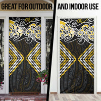 Gold Aotearoa Tukutuku Manawa Tapu Door Cover Ta Moko Toi Maori LT9 - Polynesian Pride