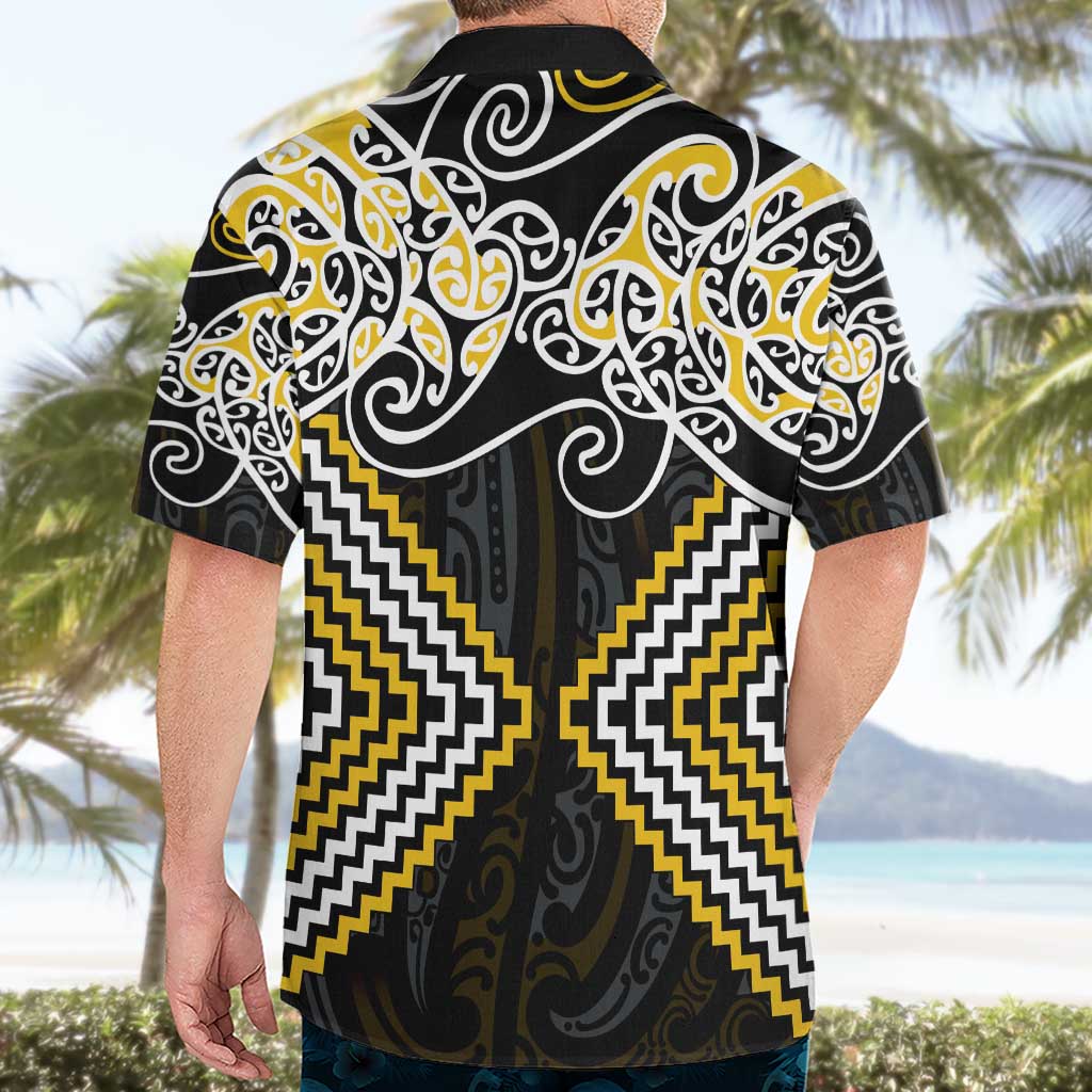 Gold Aotearoa Tukutuku Manawa Tapu Hawaiian Shirt Ta Moko Toi Maori LT9 - Polynesian Pride