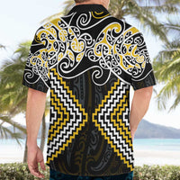 Gold Aotearoa Tukutuku Manawa Tapu Hawaiian Shirt Ta Moko Toi Maori LT9 - Polynesian Pride