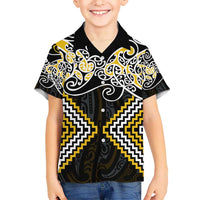 Gold Aotearoa Tukutuku Manawa Tapu Hawaiian Shirt Ta Moko Toi Maori LT9 - Polynesian Pride