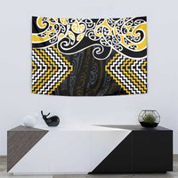 Gold Aotearoa Tukutuku Manawa Tapu Tapestry Ta Moko Toi Maori