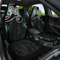 Green Aotearoa Tukutuku Manawa Tapu Car Seat Cover Ta Moko Toi Maori LT9 One Size Green - Polynesian Pride