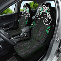 Green Aotearoa Tukutuku Manawa Tapu Car Seat Cover Ta Moko Toi Maori LT9 - Polynesian Pride