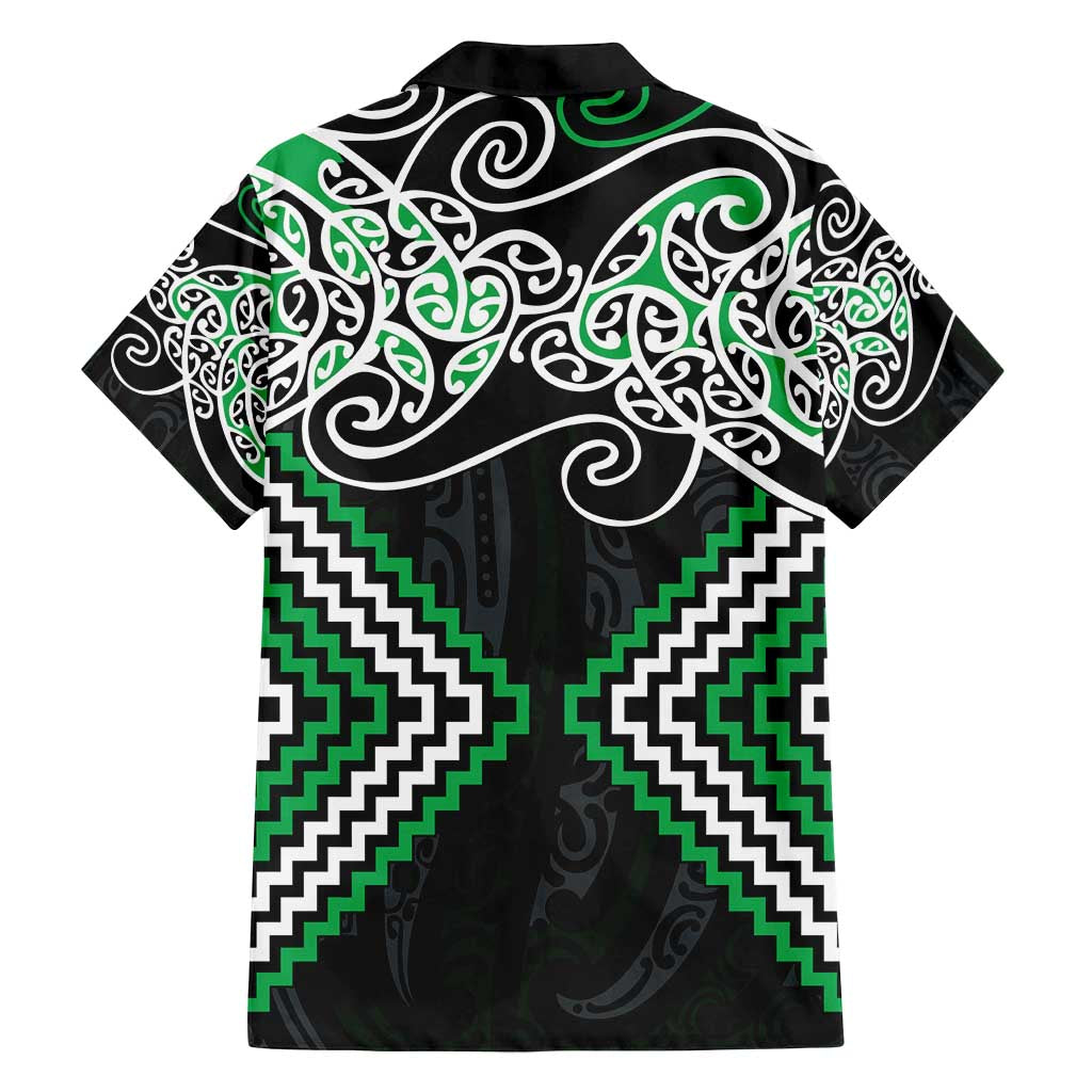 Green Aotearoa Tukutuku Manawa Tapu Family Matching Puletasi and Hawaiian Shirt Ta Moko Toi Maori LT9 - Polynesian Pride