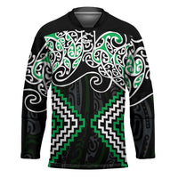 Green Aotearoa Tukutuku Manawa Tapu Hockey Jersey Ta Moko Toi Maori LT9 Unisex Green - Polynesian Pride