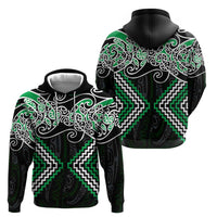Green Aotearoa Tukutuku Manawa Tapu Zip Hoodie Ta Moko Toi Maori LT9 - Polynesian Pride