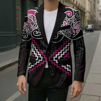 Pink Aotearoa Tukutuku Manawa Tapu Blazer Ta Moko Toi Maori - Polynesian Pride