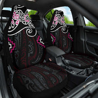 Pink Aotearoa Tukutuku Manawa Tapu Car Seat Cover Ta Moko Toi Maori LT9 One Size Pink - Polynesian Pride