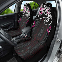 Pink Aotearoa Tukutuku Manawa Tapu Car Seat Cover Ta Moko Toi Maori LT9 - Polynesian Pride