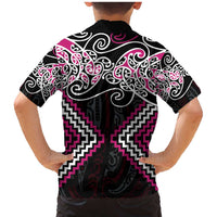 Pink Aotearoa Tukutuku Manawa Tapu Family Matching Mermaid Dress and Hawaiian Shirt Ta Moko Toi Maori LT9 - Polynesian Pride