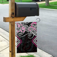 Pink Aotearoa Tukutuku Manawa Tapu Garden Flag Ta Moko Toi Maori LT9 - Polynesian Pride