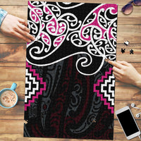 Pink Aotearoa Tukutuku Manawa Tapu Puzzle Ta Moko Toi Maori - Polynesian Pride