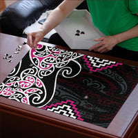 Pink Aotearoa Tukutuku Manawa Tapu Puzzle Ta Moko Toi Maori - Polynesian Pride