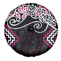 Pink Aotearoa Tukutuku Manawa Tapu Spare Tire Cover Ta Moko Toi Maori LT9 - Polynesian Pride