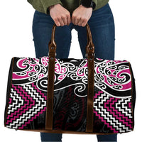 Pink Aotearoa Tukutuku Manawa Tapu Travel Bag Ta Moko Toi Maori LT9 Pink - Polynesian Pride