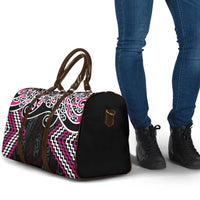 Pink Aotearoa Tukutuku Manawa Tapu Travel Bag Ta Moko Toi Maori LT9 - Polynesian Pride
