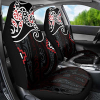 Red Aotearoa Tukutuku Manawa Tapu Car Seat Cover Ta Moko Toi Maori LT9 - Polynesian Pride