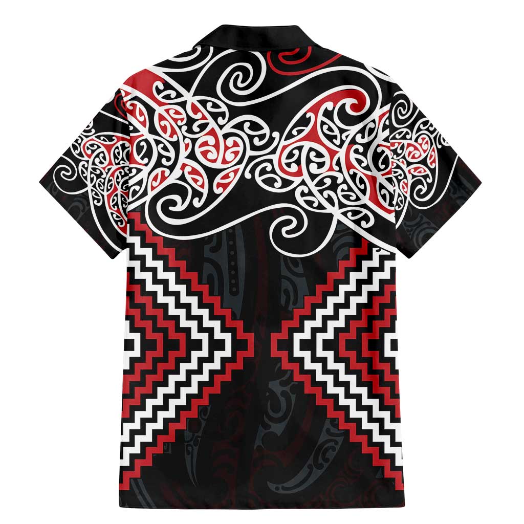 Red Aotearoa Tukutuku Manawa Tapu Family Matching Mermaid Dress and Hawaiian Shirt Ta Moko Toi Maori LT9 - Polynesian Pride
