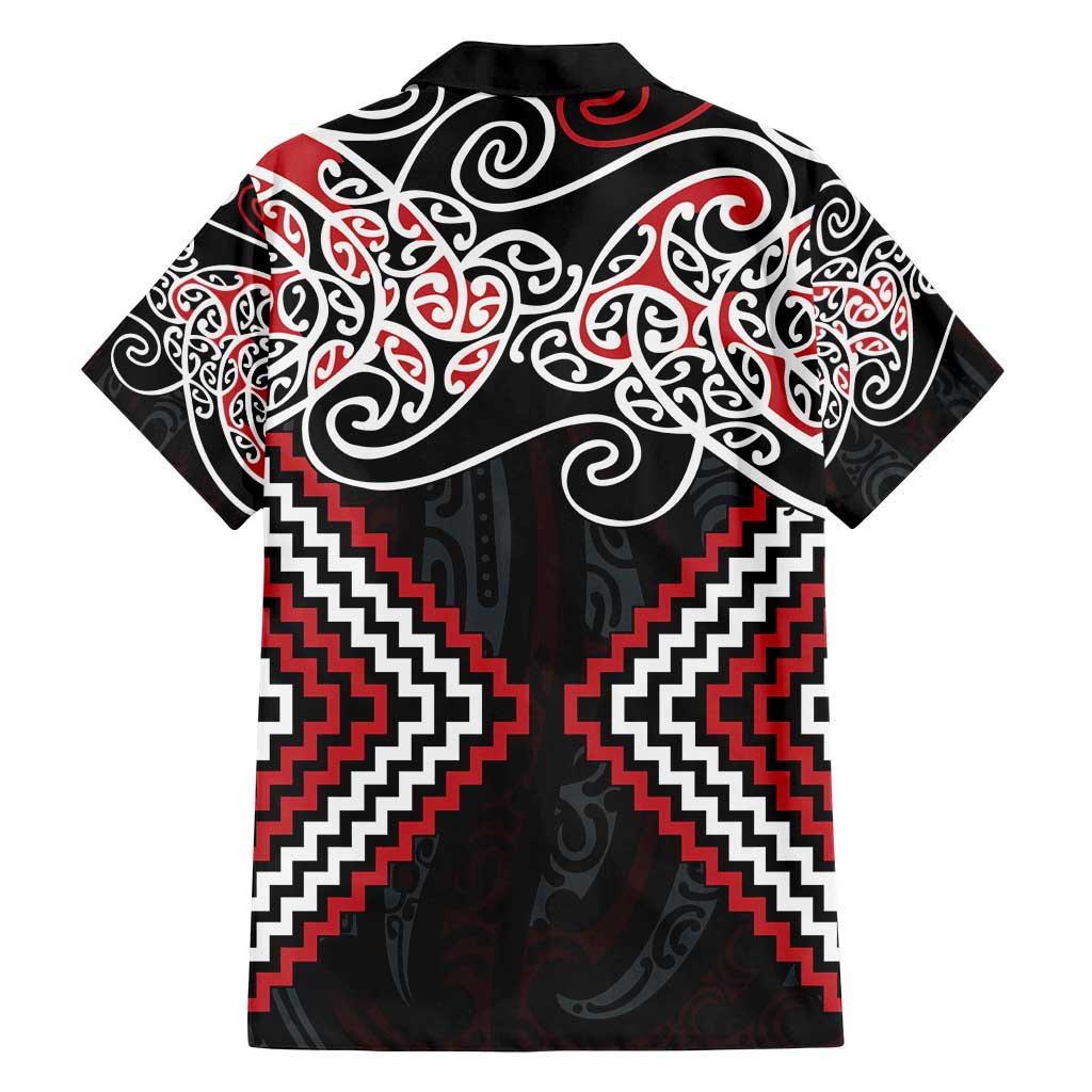 Red Aotearoa Tukutuku Manawa Tapu Family Matching Puletasi and Hawaiian Shirt Ta Moko Toi Maori LT9 - Polynesian Pride