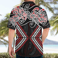 Red Aotearoa Tukutuku Manawa Tapu Hawaiian Shirt Ta Moko Toi Maori LT9 - Polynesian Pride