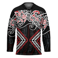 Red Aotearoa Tukutuku Manawa Tapu Hockey Jersey Ta Moko Toi Maori LT9 Unisex Red - Polynesian Pride