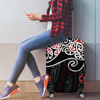 Red Aotearoa Tukutuku Manawa Tapu Luggage Cover Ta Moko Toi Maori LT9 - Polynesian Pride