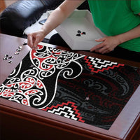 Red Aotearoa Tukutuku Manawa Tapu Puzzle Ta Moko Toi Maori - Polynesian Pride