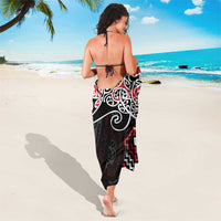 Red Aotearoa Tukutuku Manawa Tapu Sarong Ta Moko Toi Maori