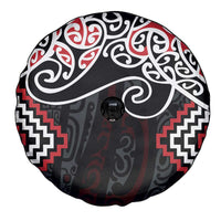 Red Aotearoa Tukutuku Manawa Tapu Spare Tire Cover Ta Moko Toi Maori LT9 - Polynesian Pride