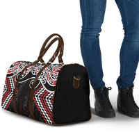 Red Aotearoa Tukutuku Manawa Tapu Travel Bag Ta Moko Toi Maori LT9 - Polynesian Pride