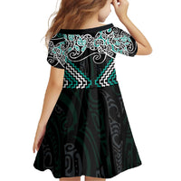 Turquoise Aotearoa Tukutuku Manawa Tapu Family Matching Mermaid Dress and Hawaiian Shirt Ta Moko Toi Maori LT9 - Polynesian Pride