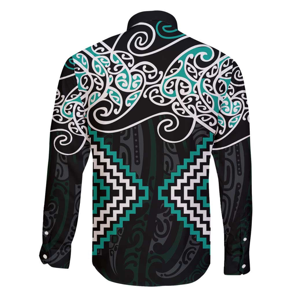 Turquoise Aotearoa Tukutuku Manawa Tapu Family Matching Mermaid Dress and Hawaiian Shirt Ta Moko Toi Maori LT9 - Polynesian Pride