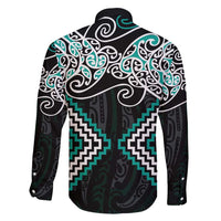 Turquoise Aotearoa Tukutuku Manawa Tapu Family Matching Puletasi and Hawaiian Shirt Ta Moko Toi Maori LT9 - Polynesian Pride