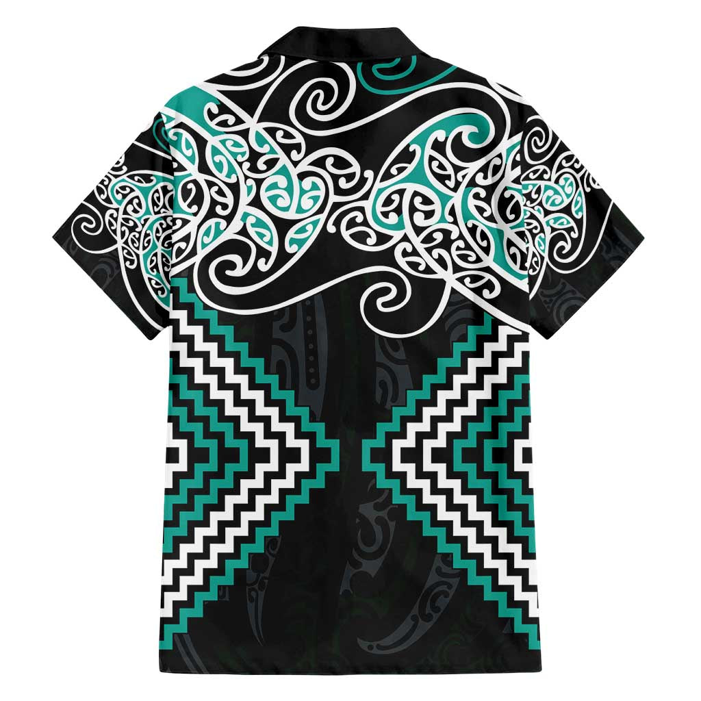 Turquoise Aotearoa Tukutuku Manawa Tapu Hawaiian Shirt Ta Moko Toi Maori LT9 - Polynesian Pride