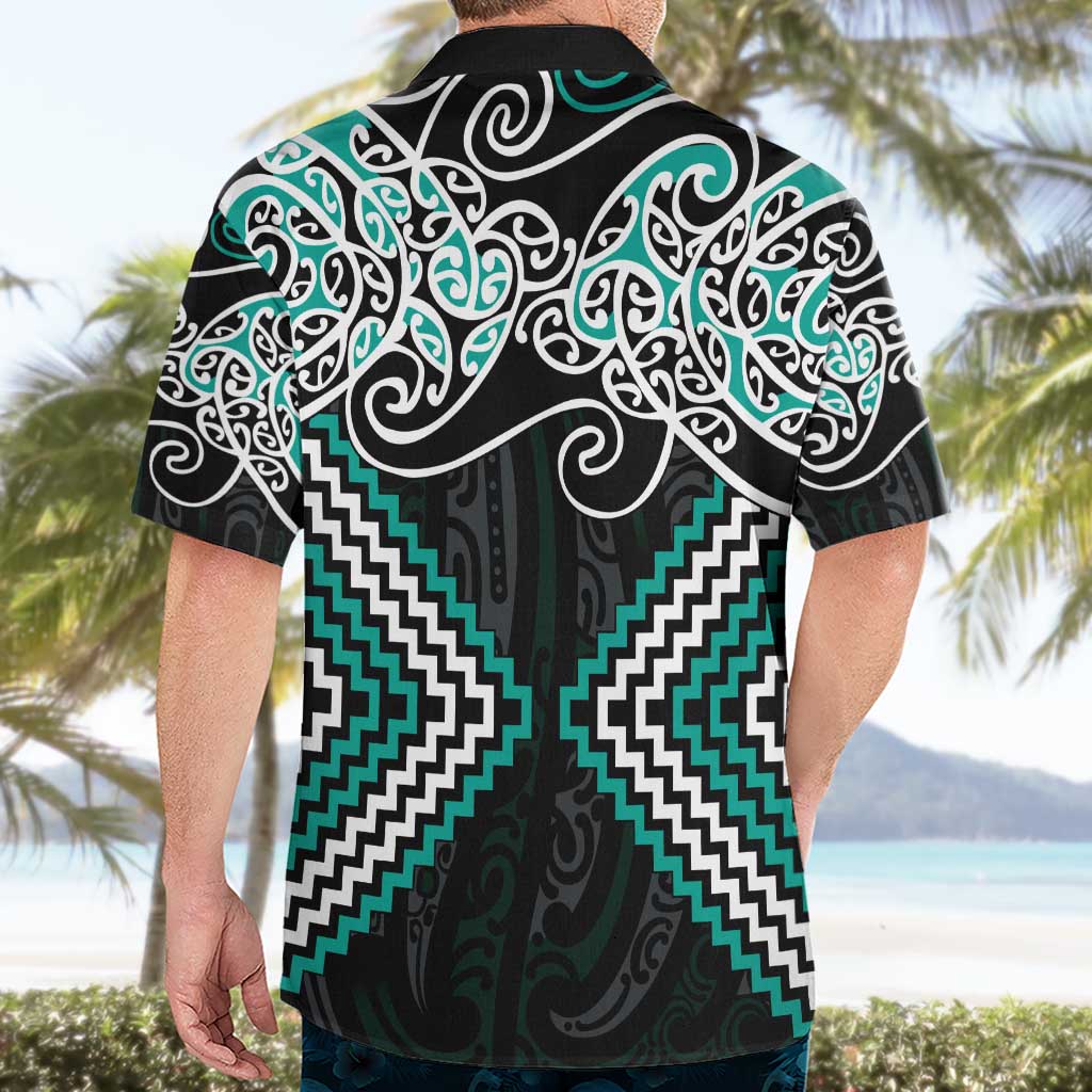 Turquoise Aotearoa Tukutuku Manawa Tapu Hawaiian Shirt Ta Moko Toi Maori LT9 - Polynesian Pride