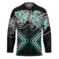 Turquoise Aotearoa Tukutuku Manawa Tapu Hockey Jersey Ta Moko Toi Maori LT9 Unisex Turquoise - Polynesian Pride