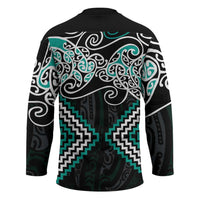Turquoise Aotearoa Tukutuku Manawa Tapu Hockey Jersey Ta Moko Toi Maori LT9 - Polynesian Pride