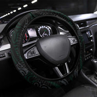 Turquoise Aotearoa Tukutuku Manawa Tapu Steering Wheel Cover Ta Moko Toi Maori LT9 Universal Fit Turquoise - Polynesian Pride